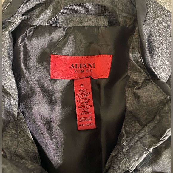 Men's Alfani Jacket. Charcoal Grey “Heather” XL slim fit. Light Puff. - Picture 4 of 7